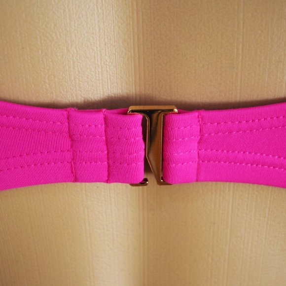 New MICHAEL Michael Kors Logo Bar High Neck Bikini Top / Size S/P - Picture 7 of 12